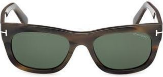 Tom Ford 54mm Square Sunglasses in Coloured Havana /Green at Nordstrom Rack