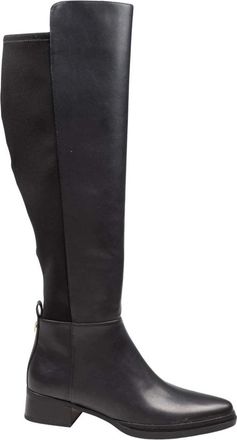 Michael Kors Lex Leather Boot - Dames - Hoge Laarzen - Zwart - 38 EU - Leer - Schoenen