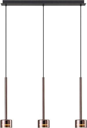 Mantra Mantra L&aacute;mpara Colgante Tonic De 3 Luces Gx53 Cristal H.200cm I.72cm Transparente/cromo/bronce/cobre