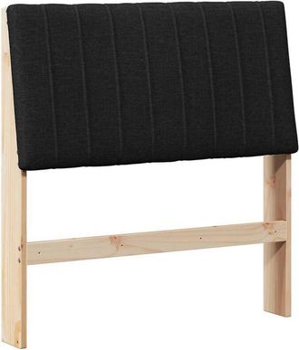 vidaXL Cabecero Tapizado Negro 90 Cm Madera De Pino Macizo Vidaxl