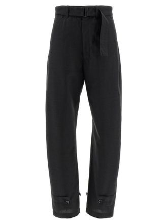 Christophe Lemaire Black Curved Tailored pants