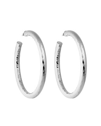 Machete Jewelry 2 Wavelet Hoops in Silver