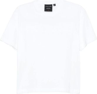 Canada Goose Tops, Dames, Wit, S, Katoen, Roam T-shirt met ronde hals