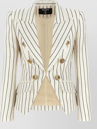 Balmain couture fili blazer double breasted stripes