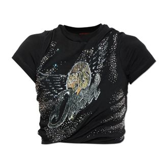 Diesel Dames, Tops, Zwart, Maat: S Katoen
