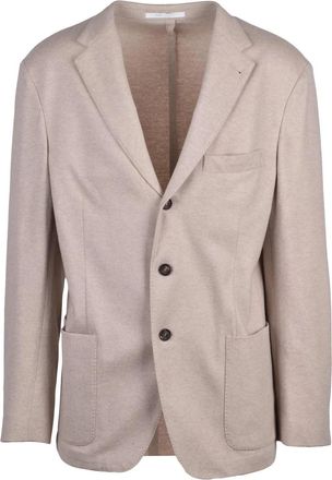 Eleventy Knit Blazer With Button Closure And Classic Lapel