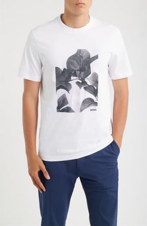 BOSS Thompson Graphic Cotton T-Shirt in White at Nordstrom, Size Xx-Large