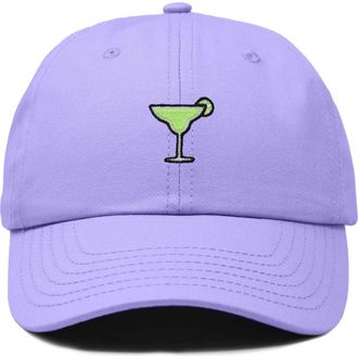 Dalix Margarita Embroidered Dad Hat in Lavender at Nordstrom