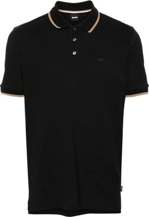 HUGO BOSS Tops, Heren, Zwart, L, Katoen, Polo Shirt