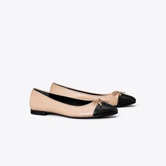 Tory Burch Womens Cap-Toe Ballet, size 8.5