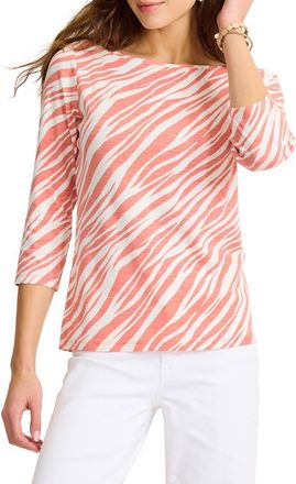 Tommy Bahama Ashby Isles Coastal Zebra Cotton T-Shirt in Peach Gelato at Nordstrom, Size X-Large