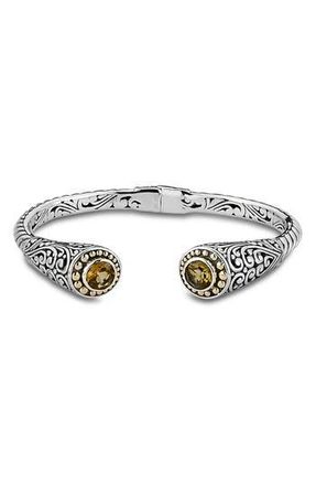 Samuel B. Tipped Two-Tone Bangle in Yellow at Nordstrom Rack