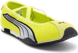 Puma H-Street Ballet Sneaker in Lime Smash/Puma Silver at Nordstrom, Size 10.5
