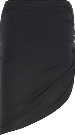 Jacquemus Womens Asymmetric Draped Skirt Black Viscose