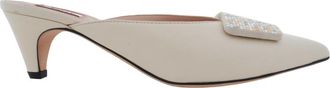Bally Claye Silvey 55 Leather Mules, Brand Size 35 ( US Size 4.5 )