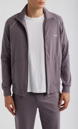 BOSS Mix Match Zip Jacket in Medium Purple at Nordstrom, Size Xx-Large