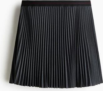 H&M Pleated Mini Skirt in Dark Gray at Nordstrom, Size Xx-Small