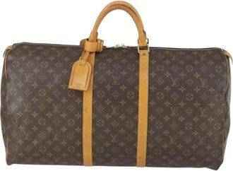 Louis Vuitton Pre-owned Weekend Bags, female, Brown, Size: ONE SIZE Pre-owned Vintage Monogram Keepall Travel Bag