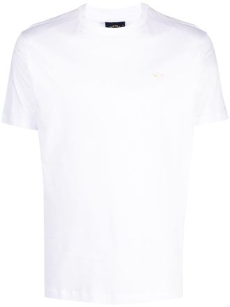 Paul & Shark shark-embroidered T-shirt - men - Cotton - XXXXL - White