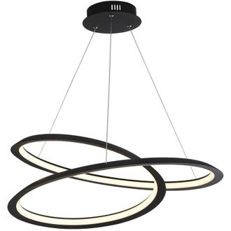 Searchlight Searchlight - Lampadario Moderno Vortice Ii Acciaio Nero Silicone Bianco Led 41,13W 3000K