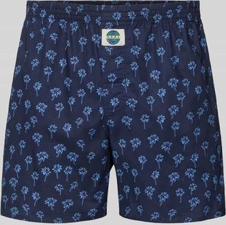 Deal Boxershorts aus reiner Baumwolle Modell Palme in Marine, Gr&ouml;&szlig;e XXL