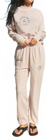 Sundry St Tropez Stamp Athletic Sweatpant In Oyster