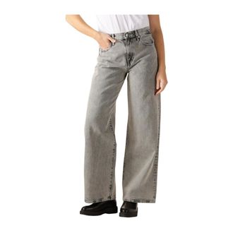 Calvin Klein Jeans, Dames, Grijs, W31 L31, Katoen, The Wide Leg Jeans