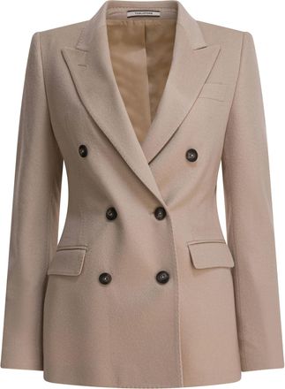 Tagliatore Womens Beige Cashmere Jacket - Tan - Size EU 38 (Womens)