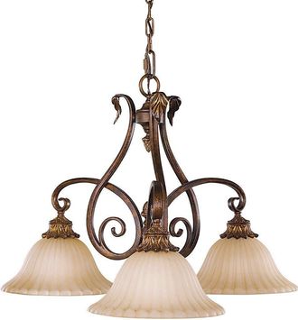 Netlighting Sonoma Valley Multi Arm Chandelier 3 Light Aged Tortoise Shell Finish E27