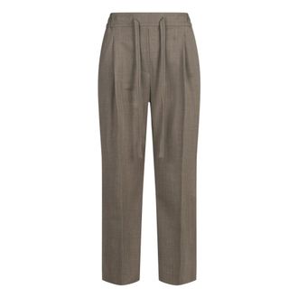 Jucca Broeken, Dames, Bruin, XS, Wol, Rechte broek van wolmix