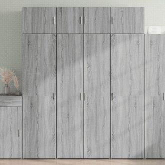vidaXL Armario De Madera Ingenier&iacute;a Gris Sonoma 80x42,5x225 Cm Vidaxl