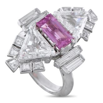 Luxury Bazaar Platinum 4.20ct Diamond and Sapphire Ring MF17-031726