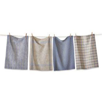 Tag Canyon Woven Denim Blue Cotton Kitchen Dishtowels Set of 4 at Nordstrom