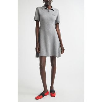 Givenchy Wool & Cashmere Polo Minidress in Light Grey at Nordstrom, Size X-Small