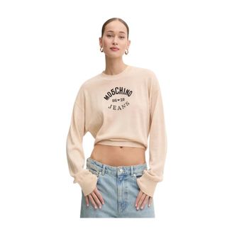 Moschino Jersey de punto estampado - Sweatshirts & Hoodies - Mujer - Beige - M