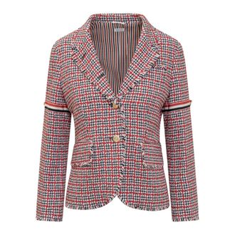 Thom Browne Dames, Jassen, Veelkleurig, Maat: XS Tweed