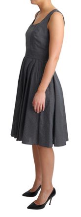 Dolce & Gabbana Womens Black Polka Dotted Cotton A-Line Dress