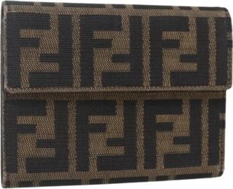 Fendi Pre-owned Canvas Portemonnee - Dames - Vintage Accessoires - Bruin - ONE Size - Vintage