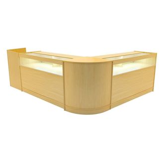 MonsterShop Luna LED Shop Counter Set CM60, TB60 & 2 x B1500 - Maple in Beige