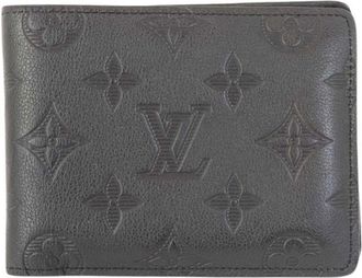 Louis Vuitton Monogram Shadow Black Monogram Shadow Bill Wallet (Bi-Fold) (Pre-Owned)