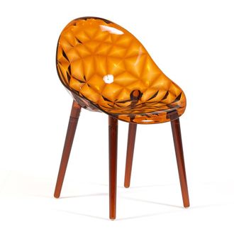 Siediti Fuori e Dentro Conjunto de 2 sillas en policarbonato &aacute;mbar