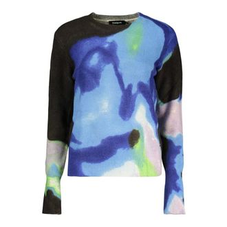 Desigual Jers Clouds Lacroix Sweater - Knitwear - Mujer - Azul - XS