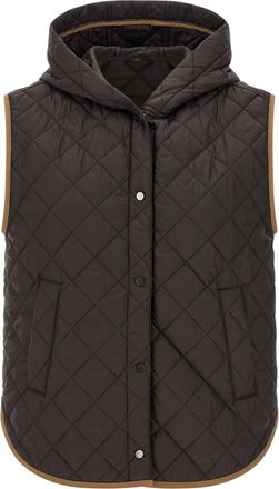 Brunello Cucinelli Padded Vest Gilet Grigio-Donna