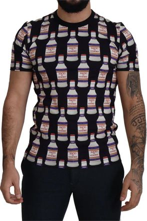 Dolce & Gabbana Bacio Di Venere Katoenen T-shirt met Ronde Hals - Heren - T-shirts - Veelkleurig - 3XL - Katoen - Tops