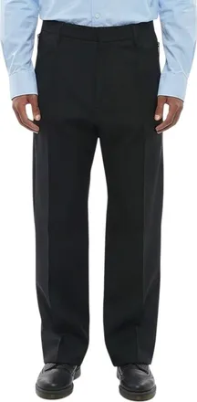 Dsquared2 Black Relaxed Flat Front Pants