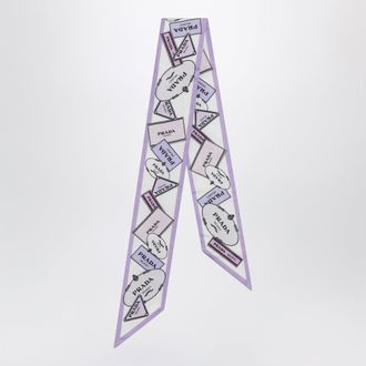 Prada Lilac printed silk twill ribbon