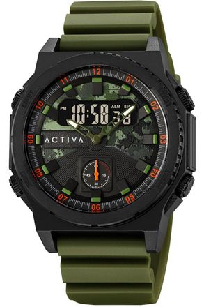 Invicta Activa x Invicta Digital ACW2355-001 Heren Horloge - Quartz Uurwerk - Plastic met groene Wijzerplaat - 47mm