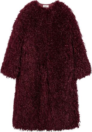 Pence Kylie Purple Faux-Mongolian Fur Coat