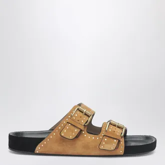 Isabel Marant Lennyo sandals in hazelnut suede