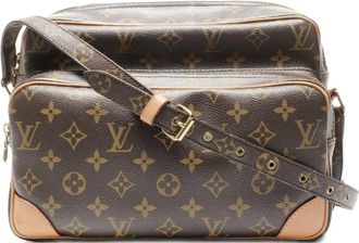 Louis Vuitton 2009 Nile monogram zip-up shoulder bag - Bruin